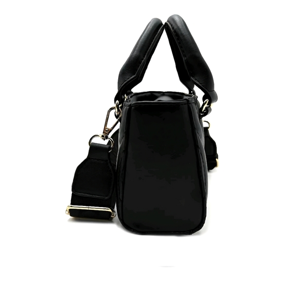 NWT Valentino Orlandi Black Vegan Leather Mini Tote - Picture 9 of 9